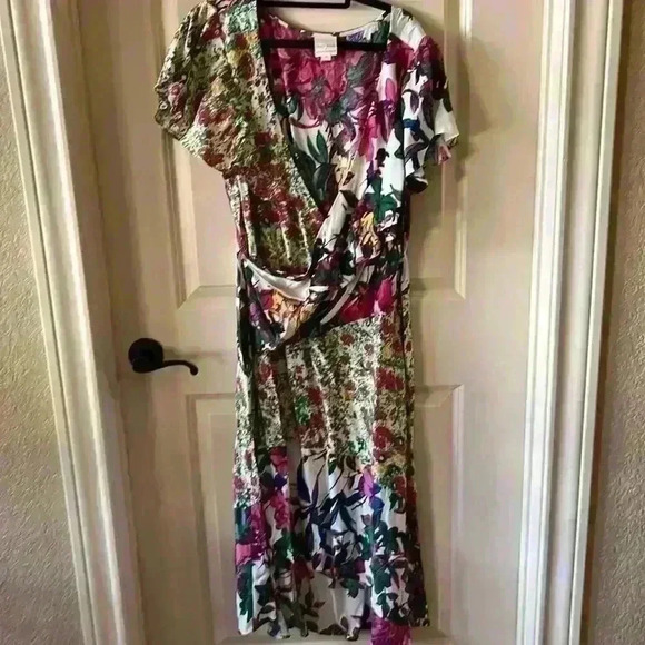 Tracy Reese Anthropologie floral faux wrap dress - Picture 1 of 7